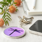  Japanse dragonfly, amethyst paars Sleutelhanger (Zijkant)