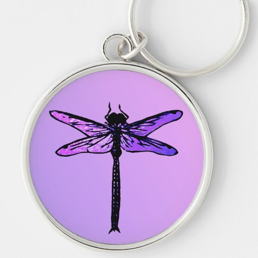  Japanse dragonfly, amethyst paars Sleutelhanger (Voorkant)
