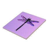  Japanse dragonfly, amethyst paars Tegeltje (Zijkant)