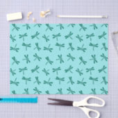Japanse Dragonfly Pattern, Turquoise en Aqua Tissuepapier (Craft)