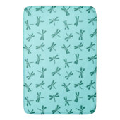 Japanse Dragonfly Pattern, Turquoise en AquaPH i Badmat (Voorkant Verticaal)