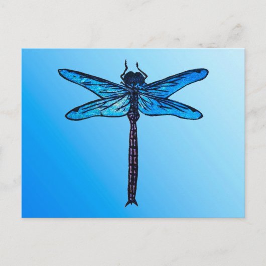 Japanse dragonfly, saffierblauw Briefkaart (Voorkant)