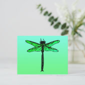 Japanse dragonfly, saffierblauw Briefkaart (Staand voorkant)