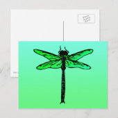 Japanse dragonfly, saffierblauw Briefkaart (Voorkant / Achterkant)