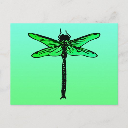 Japanse dragonfly, saffierblauw Briefkaart (Voorkant)