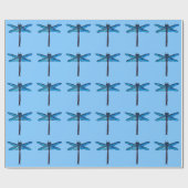  Japanse dragonfly, saffierblauw Cadeaupapier (Vlak)