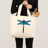 Japanse dragonfly, saffierblauw Grote Tote Bag (Voorkant (product))