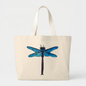 Japanse dragonfly, saffierblauw Grote Tote Bag (Voorkant)