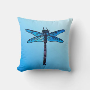 Japanse dragonfly, saffierblauw Kussen