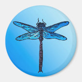  Japanse dragonfly, saffierblauw Magneet (Voorkant)