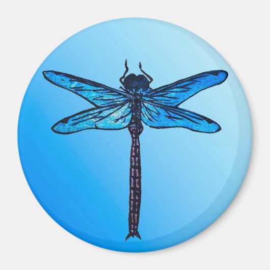  Japanse dragonfly, saffierblauw Magneet (Voorkant)