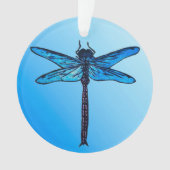 Japanse dragonfly, saffierblauw Ornament (voorkant)