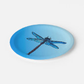  Japanse dragonfly, saffierblauw Papieren Bordje (Gekanteld)