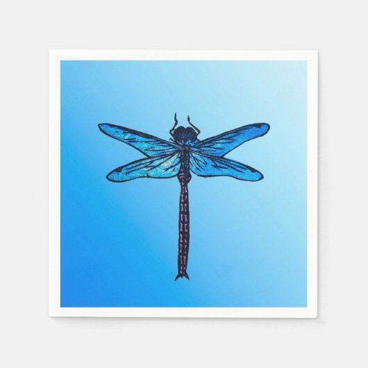  Japanse dragonfly, saffierblauw Servet (Voorkant)