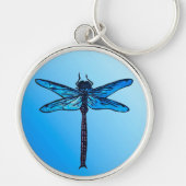 Japanse dragonfly, saffierblauw Sleutelhanger (Voorkant)