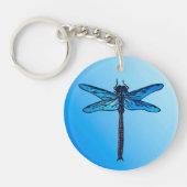  Japanse dragonfly, saffierblauw Sleutelhanger (Voorkant)