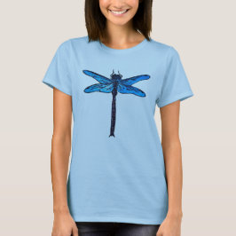 Japanse dragonfly, saffierblauw T-shirt