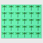 Japanse Dragonfly, smaragdgroen Cadeaupapier (Vlak)