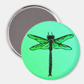  Japanse Dragonfly, smaragdgroen Magneet (Voorkant / Achterkant)