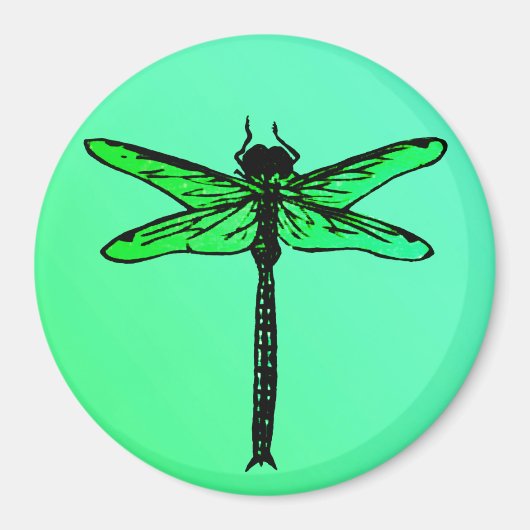  Japanse Dragonfly, smaragdgroen Magneet (Voorkant)