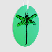  Japanse Dragonfly, smaragdgroen Ornament (voorkant)