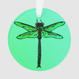 Japanse Dragonfly, smaragdgroen Ornament