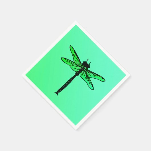  Japanse Dragonfly, smaragdgroen Servetten (Hoek)