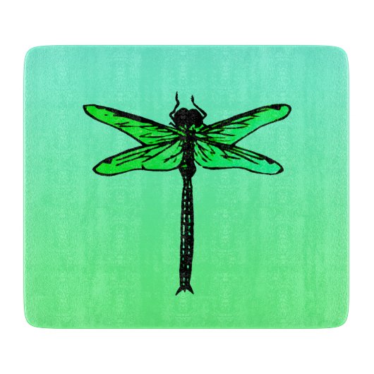 Japanse Dragonfly, smaragdgroen Snijplank (Voorkant)