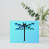  Japanse dragonfly, turkooisblauw Briefkaart (Staand voorkant)