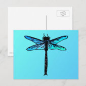  Japanse dragonfly, turkooisblauw Briefkaart (Voorkant / Achterkant)