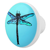  Japanse dragonfly, turkooisblauw Keramische Knop (Rechts)