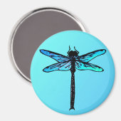  Japanse dragonfly, turkooisblauw Magneet (Voorkant / Achterkant)