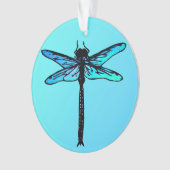 Japanse dragonfly, turkooisblauw Ornament (voorkant)