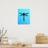  Japanse dragonfly, turkooisblauw Poster (Keuken)