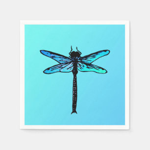 Japanse dragonfly, turkooisblauw Servetten