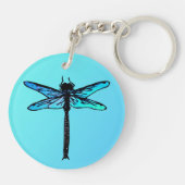 Japanse dragonfly, turkooisblauw Sleutelhanger (Achterkant)