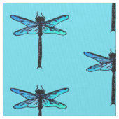  Japanse dragonfly, turkooisblauw Stof (Close Up)