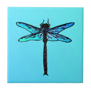 Japanse dragonfly, turkooisblauw Tegeltje