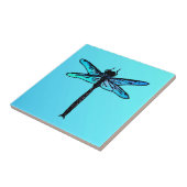  Japanse dragonfly, turkooisblauw Tegeltje (Zijkant)