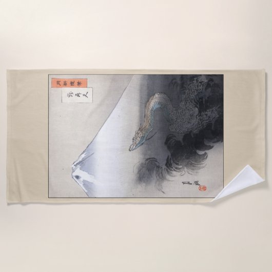 Japanse drakenband strandlaken (Voorkant)