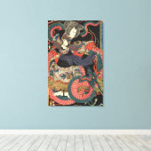 Japanse drakenkunst Canvas Afdruk (Insitu (Houten vloer))