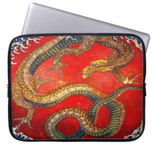 Japanse drakenkunst van hokusai laptophoes laptop sleeve