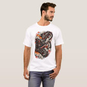 Japanse Drakentatoe T-Shirt | Irezumi Samurai D (Voorkant volledig)