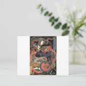 Japanse drakenverf ongeveer 1860 briefkaart (Staand voorkant)