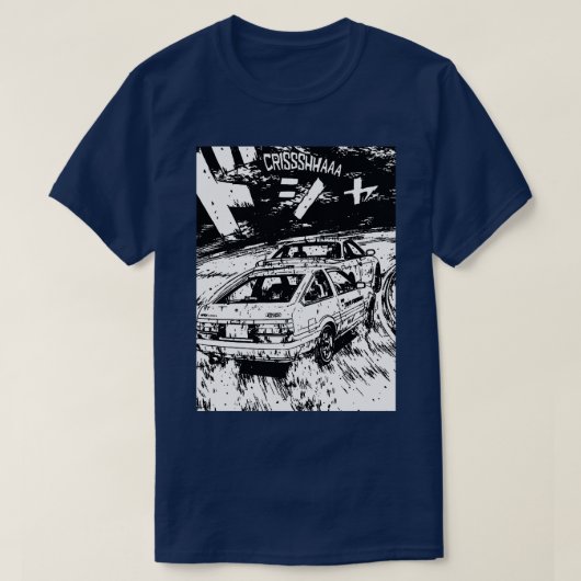 Japanse Drift Racer AE86 Drifting Eurobeat Inten T-shirt (Design voorkant)