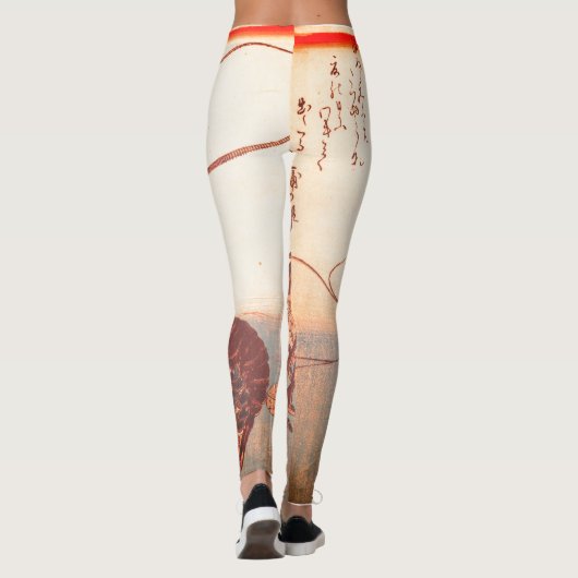 JAPANSE DRUK VAN KREEFT GEDRUKTE LEGGINGS (Achterkant)