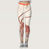 JAPANSE DRUK VAN KREEFT GEDRUKTE LEGGINGS (Voorkant)