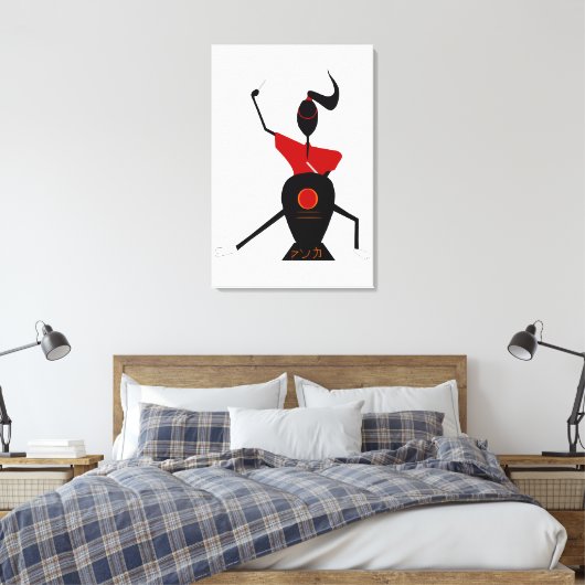 Japanse drumster canvas afdruk (Insitu (Slaapkamer))