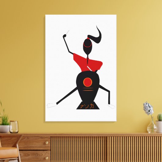 Japanse drumster canvas afdruk (Insitu (Woonkamer))