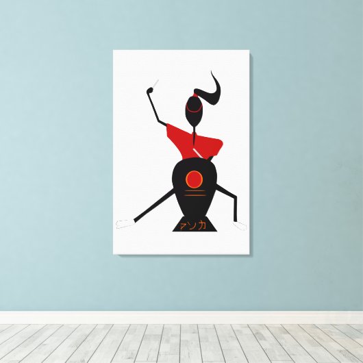 Japanse drumster canvas afdruk (Insitu (Houten vloer))